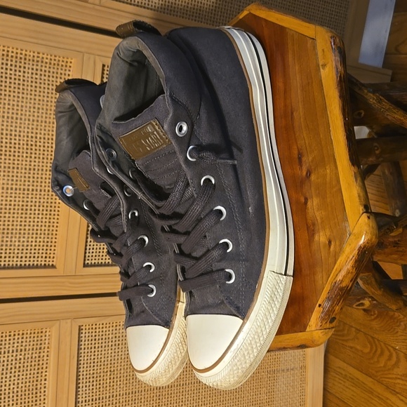 Converse All Star High-Top Sneakers - Dark Gray and White Mens Size 10 - Picture 3 of 10